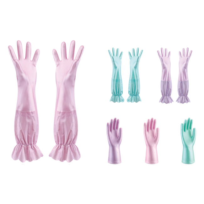 牡丹江SH-1002 接袖加绒荷花边手套