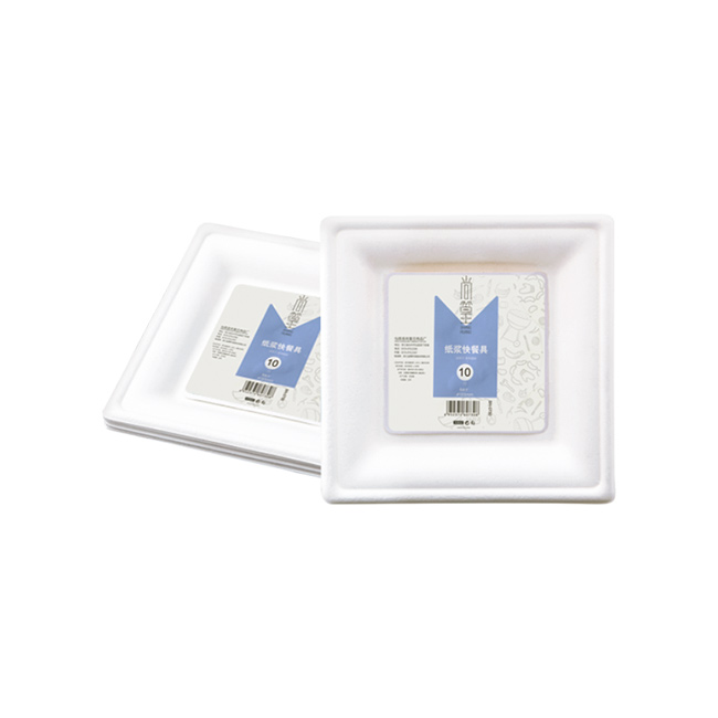 0736 尚篁纸浆快餐具小方盘