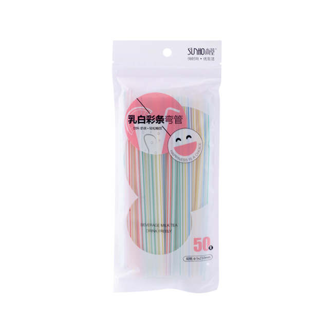 SH-0760 乳白彩条弯管