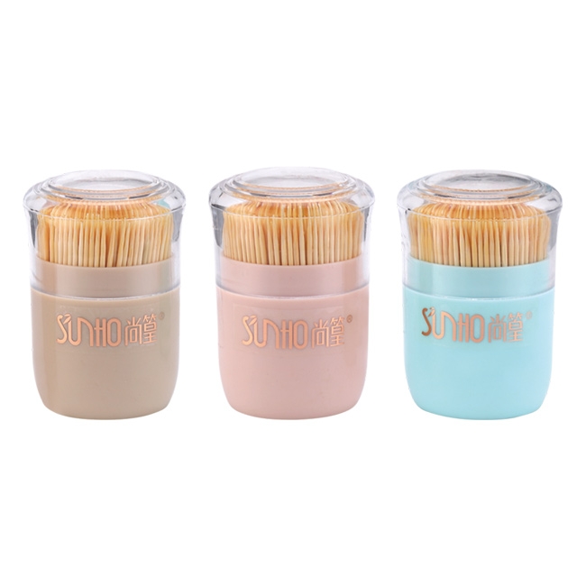 SH-0581 日式透明盖筒装牙签